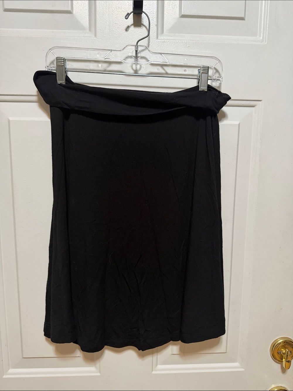GAP Black Fold-Over Waist A-Line Skirt